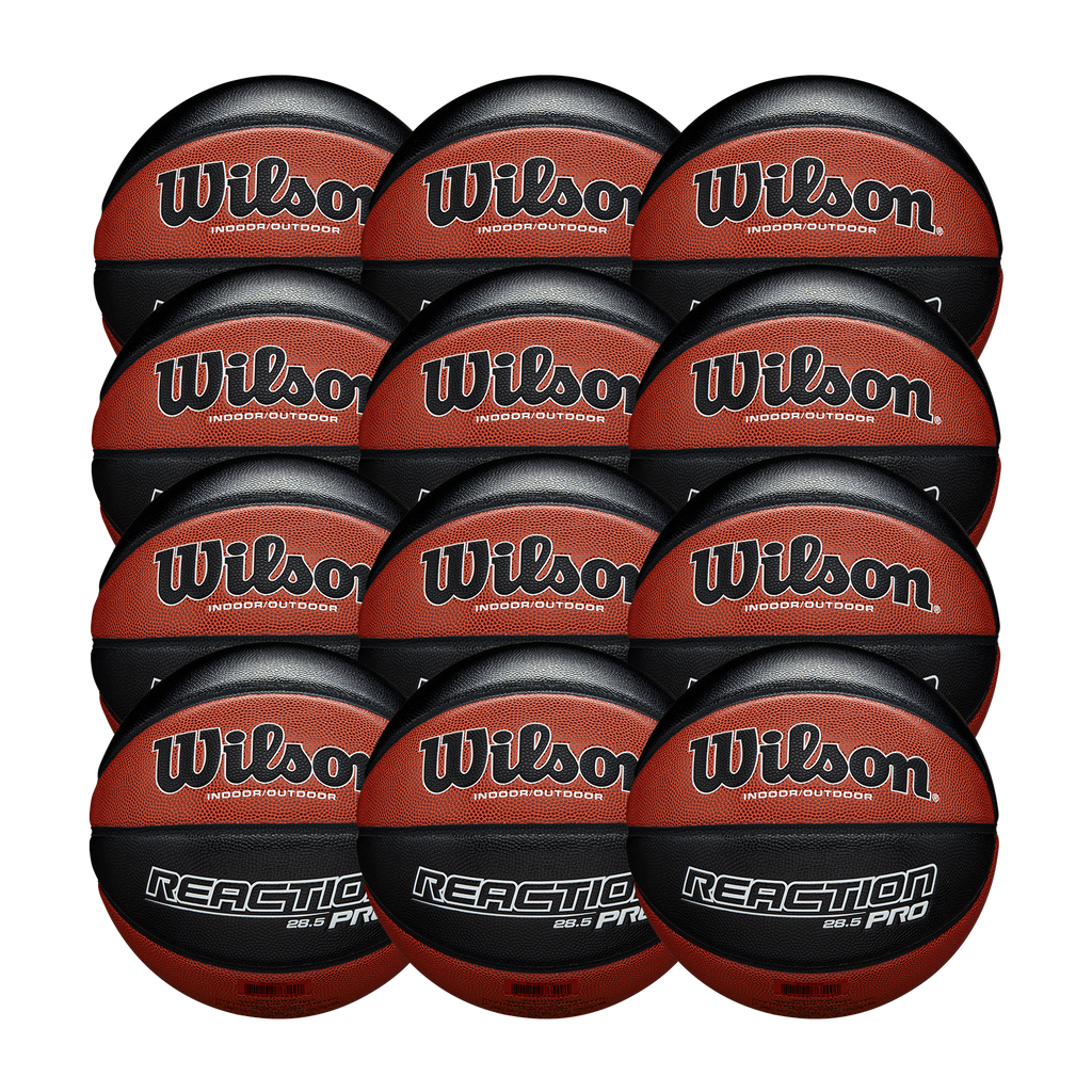 Wilson Basketball England Reaction Pro Official Game Ball - Bundle of 12