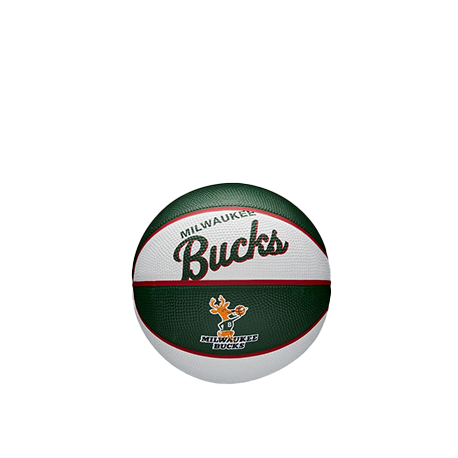 Wilson NBA Team Retro Mini Basketball Milwaukee Bucks Size 3*