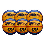 Wilson FIBA Basketball England 3x3 Official Game Ball - Bundle of 6