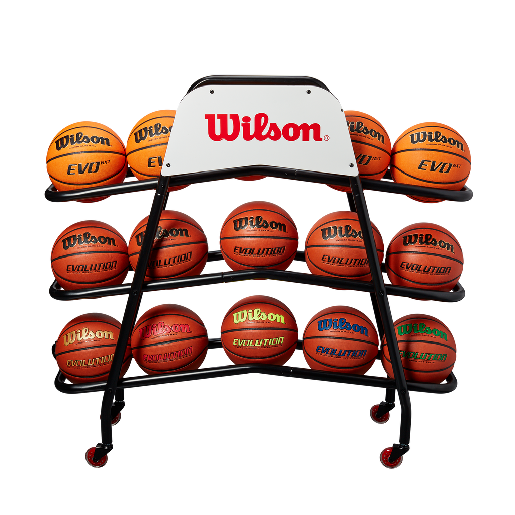 Wilson Deluxe Basketball Ball Cart 15 Balls